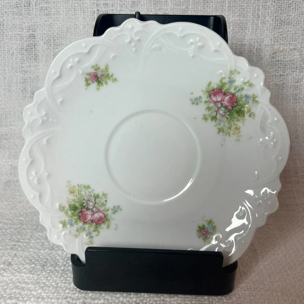 Vintage Set of 9 Bassett‎ Austria Limoges Fine China Saucer 5.5